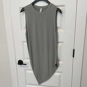 Athleta Gray Asymmetrical Muscle Tee